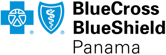 Logotipo de Blue Cross Blue Shield con dos iconos azules a la izquierda -una cruz y un escudo con una serpiente y personal- que representan la atención en áreas como la fisioterapia y la ortopedia deportiva, y las palabras Blue Cross Blue Shield Association en negro a la derecha.